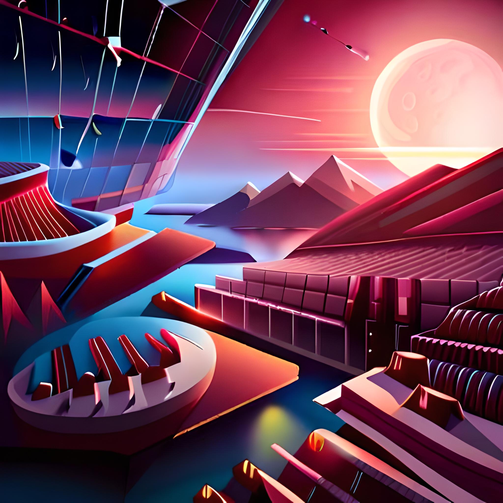 Sunset in the mountains